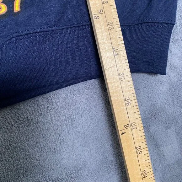 Def Leppard Womens Size X-Small Dark Blue Crewneck Sweatshirt Rock Band‎ Animal - Picture 6 of 6